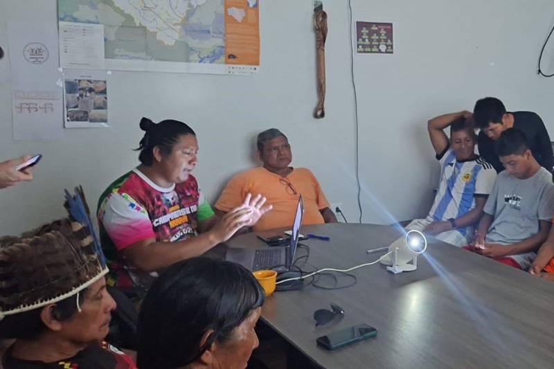 O objetivo foi ensiná-los a divulgar informações em tempo real durante o processo de homologação da Terra Indígena Katxuyana -Tunayana
