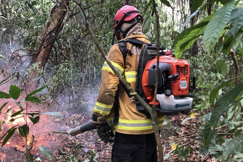 Em Bom Jesus do Tocantins, a TI Mãe Maria é atingida por queimadas devido à estiagem na região sudeste do Pará
