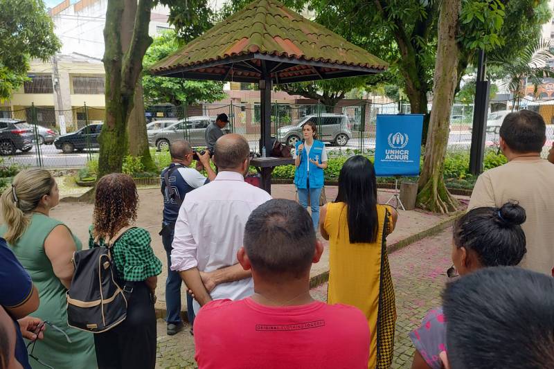 Indígenas venezuelanos celebram Dia Mundial do Refugiado, em Belém