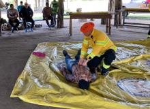 Indígenas do Território Alto Rio Guamá aprendem técnicas de brigada de incêndios
