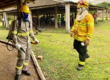 Indígenas do Território Alto Rio Guamá aprendem técnicas de brigada de incêndios