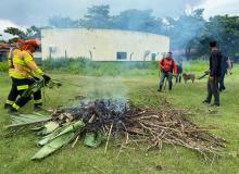 Ação integrada com o Corpo de Bombeiros Militar, Defesa Civil Municipal e Secretaria dos Povos Indígenas qualificou indígenas para combater o fogo