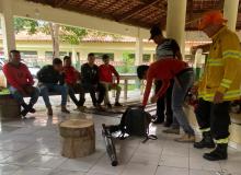 Ação integrada com o Corpo de Bombeiros Militar, Defesa Civil Municipal e Secretaria dos Povos Indígenas qualificou indígenas para combater o fogo